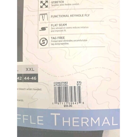 Mens Cuddl Duds Midweight Waffle Thermal Performance Base Layer Pant Size XXL - Picture 12 of 14